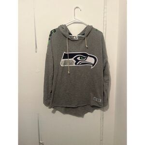 Pink Pom Pom Women's Grey Seahawks Pullover Hoodie